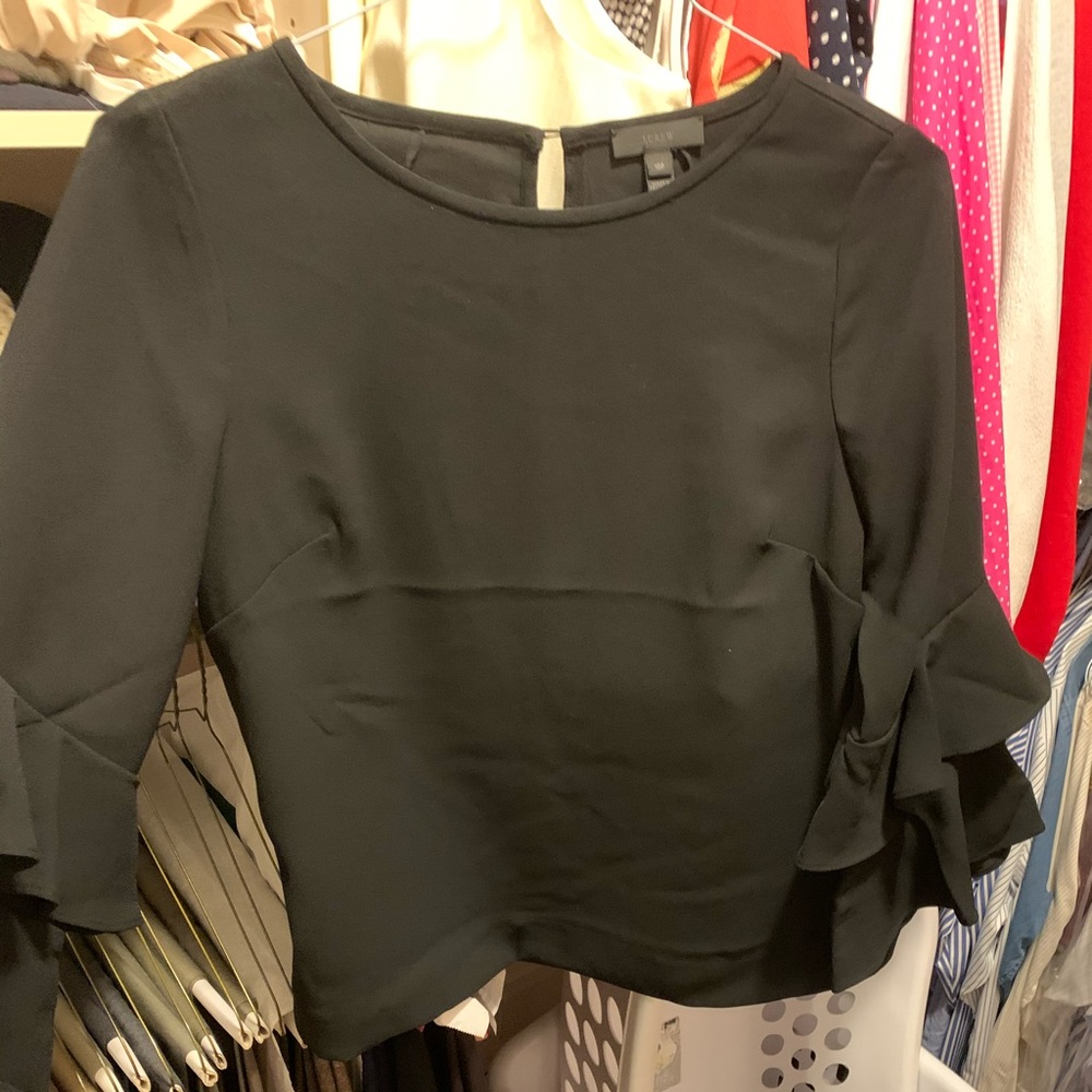 J Crew Black Blouse